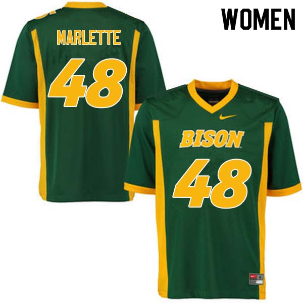 Women #48 Dan Marlette North Dakota State Bison College Football Jerseys Sale-Green - Click Image to Close